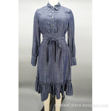 Custom Leisure Jeans Skirt One Piece Dress